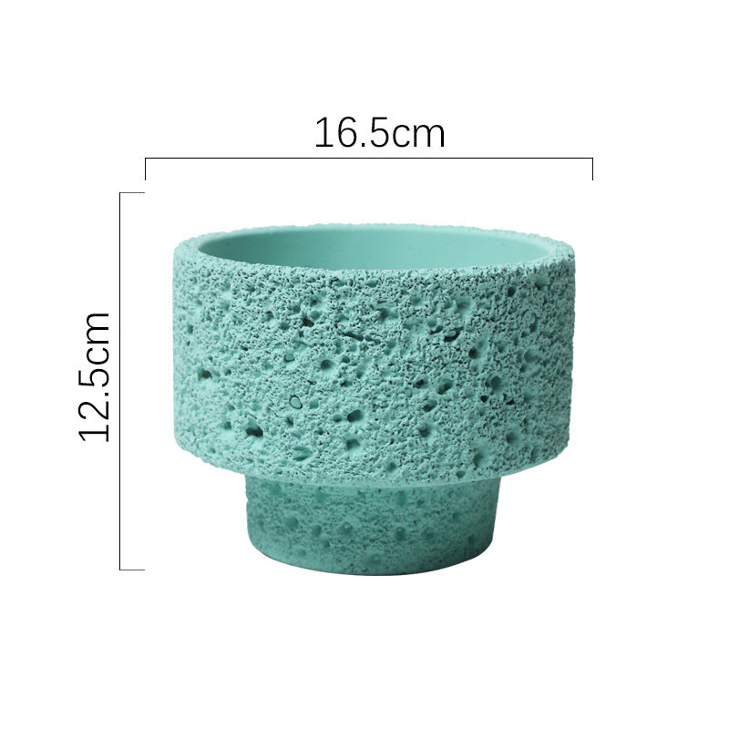 Northern European-style Cement Flower Pot Ceramic Matte