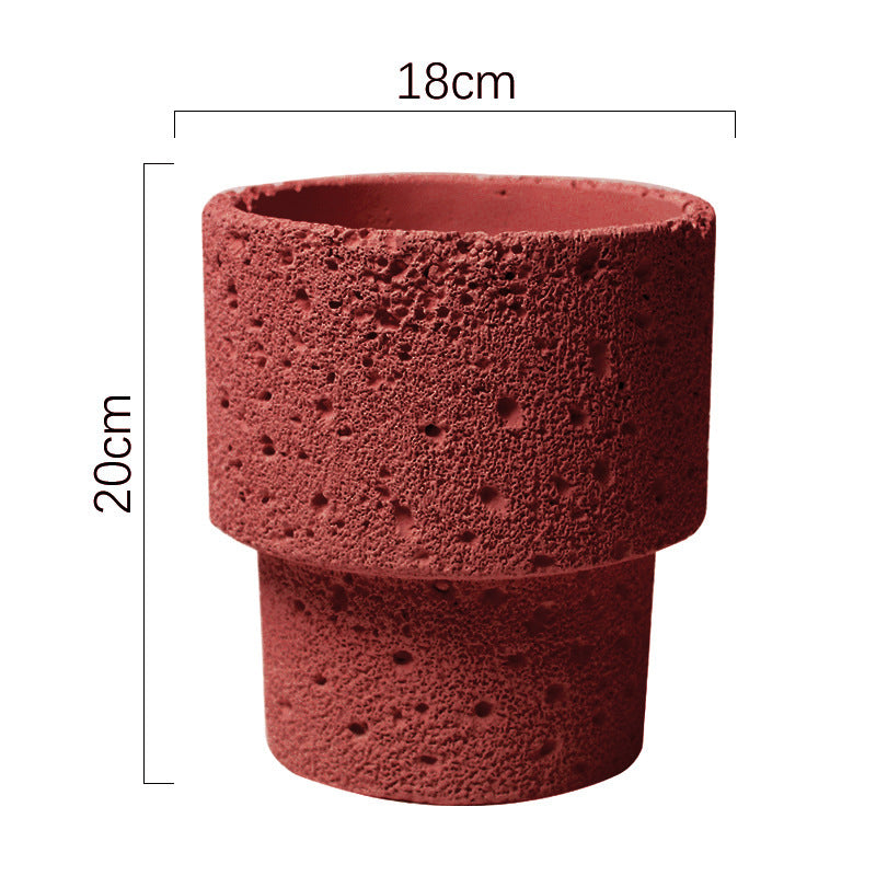 Northern European-style Cement Flower Pot Ceramic Matte