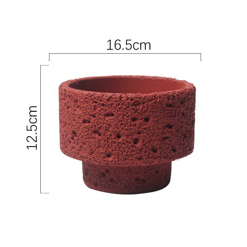 Northern European-style Cement Flower Pot Ceramic Matte