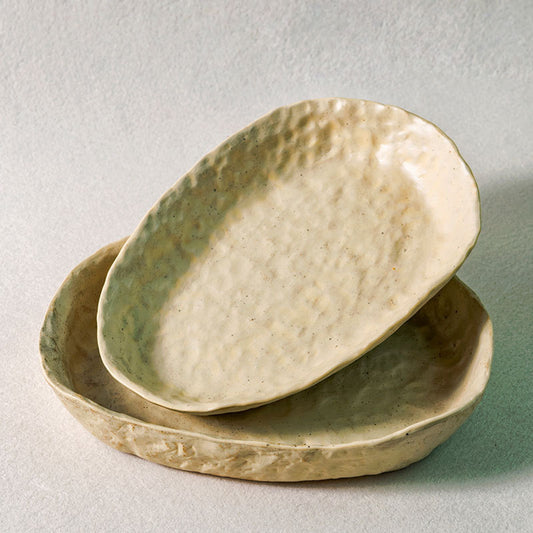 Irregular Hand-Kneaded Stoneware Tableware