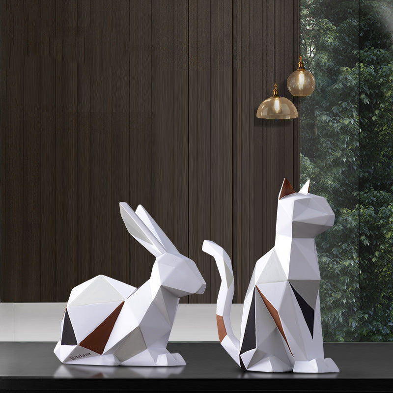 European style modern minimalist geometric animal ornaments