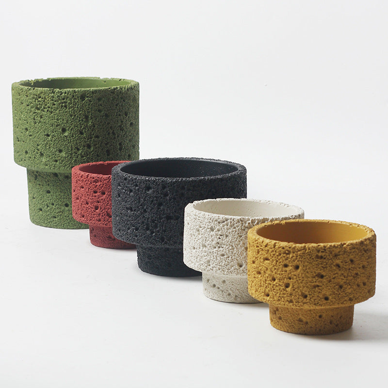 Northern European-style Cement Flower Pot Ceramic Matte