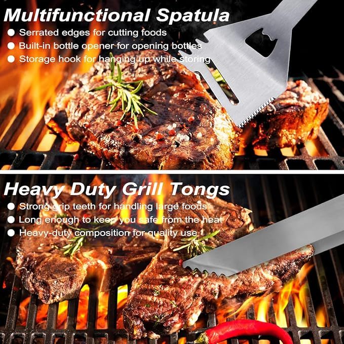 POLIGO 29 PCS BBQ Grill Accessories Stainless Steel
