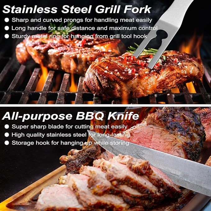POLIGO 29 PCS BBQ Grill Accessories Stainless Steel