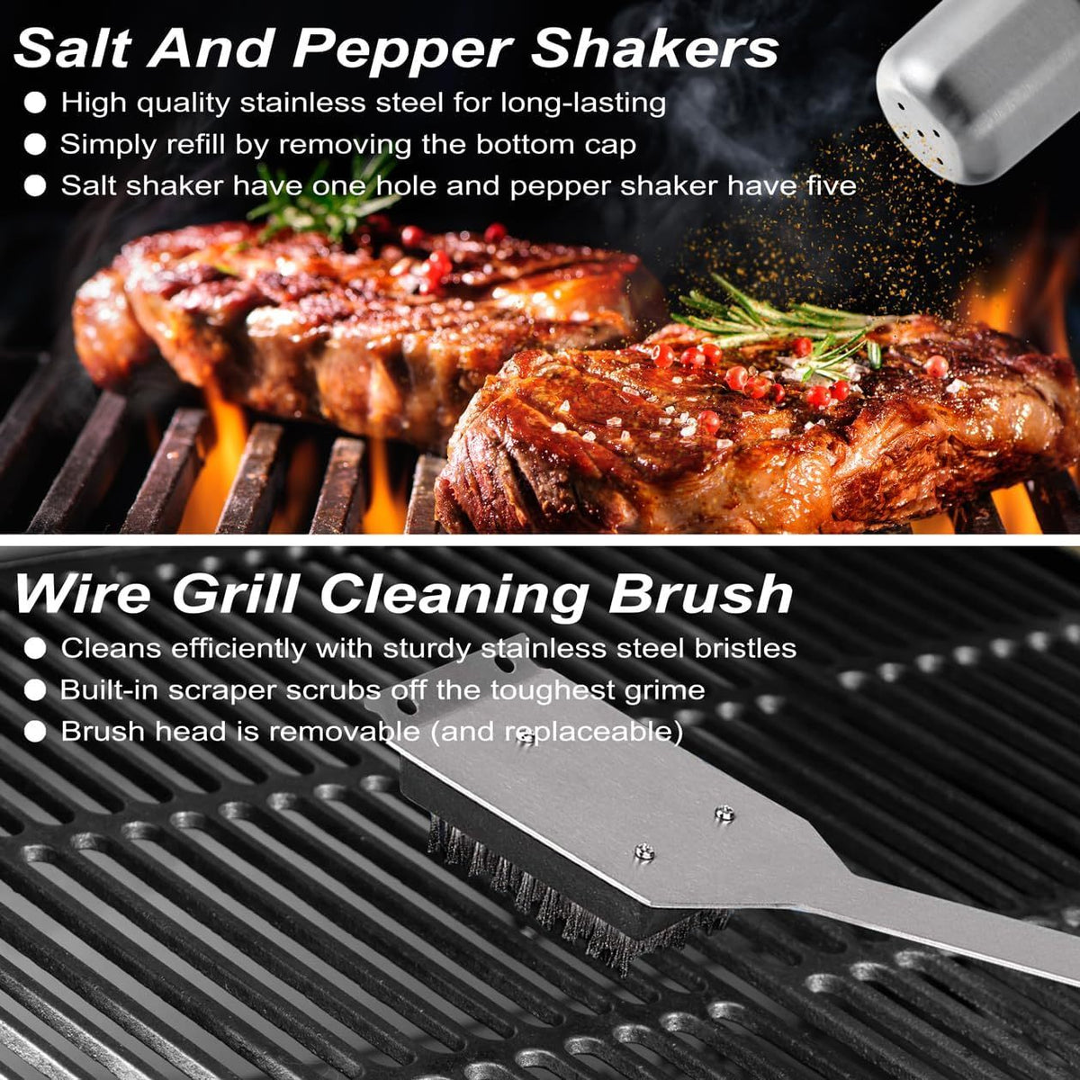 POLIGO 29 PCS BBQ Grill Accessories Stainless Steel
