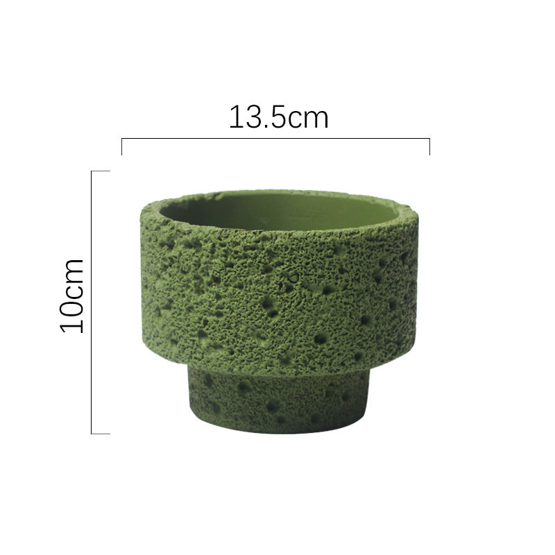Northern European-style Cement Flower Pot Ceramic Matte
