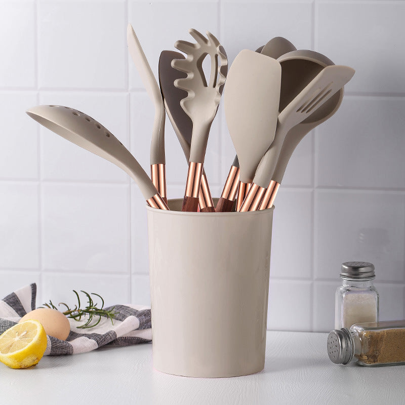 Silicone Kitchenware Set With Storage
