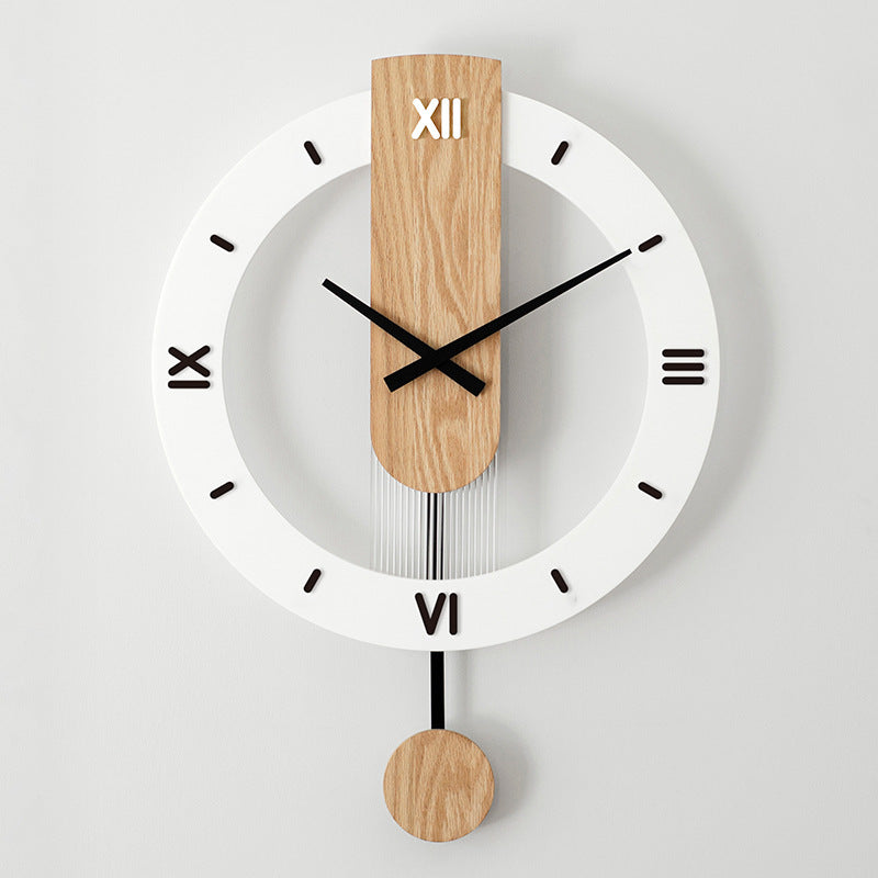 Nordic Modern Solid Wood Wall Watch