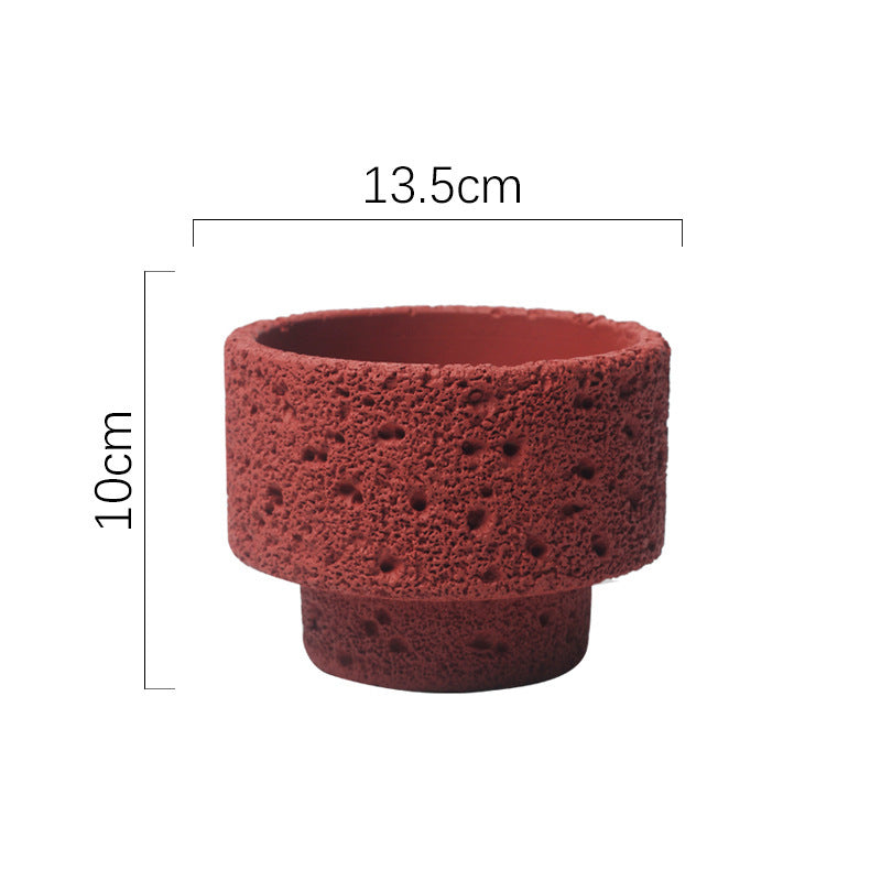 Northern European-style Cement Flower Pot Ceramic Matte