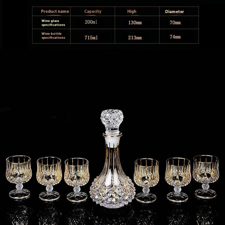 Crystal Glass Se witht Gold Details