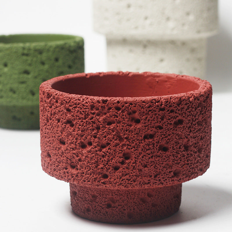 Northern European-style Cement Flower Pot Ceramic Matte