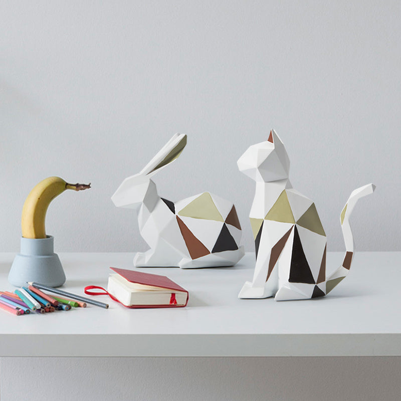 European style modern minimalist geometric animal ornaments