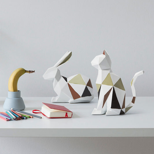 European style modern minimalist geometric animal ornaments