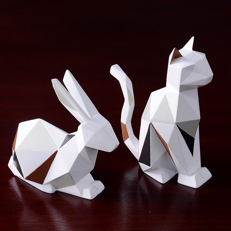 European style modern minimalist geometric animal ornaments