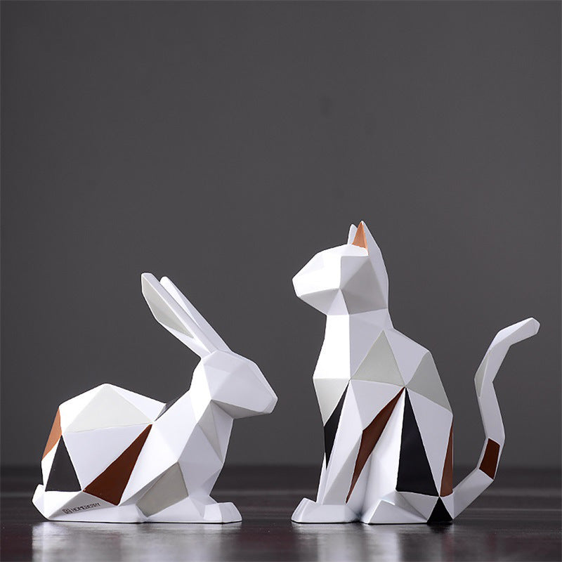 European style modern minimalist geometric animal ornaments