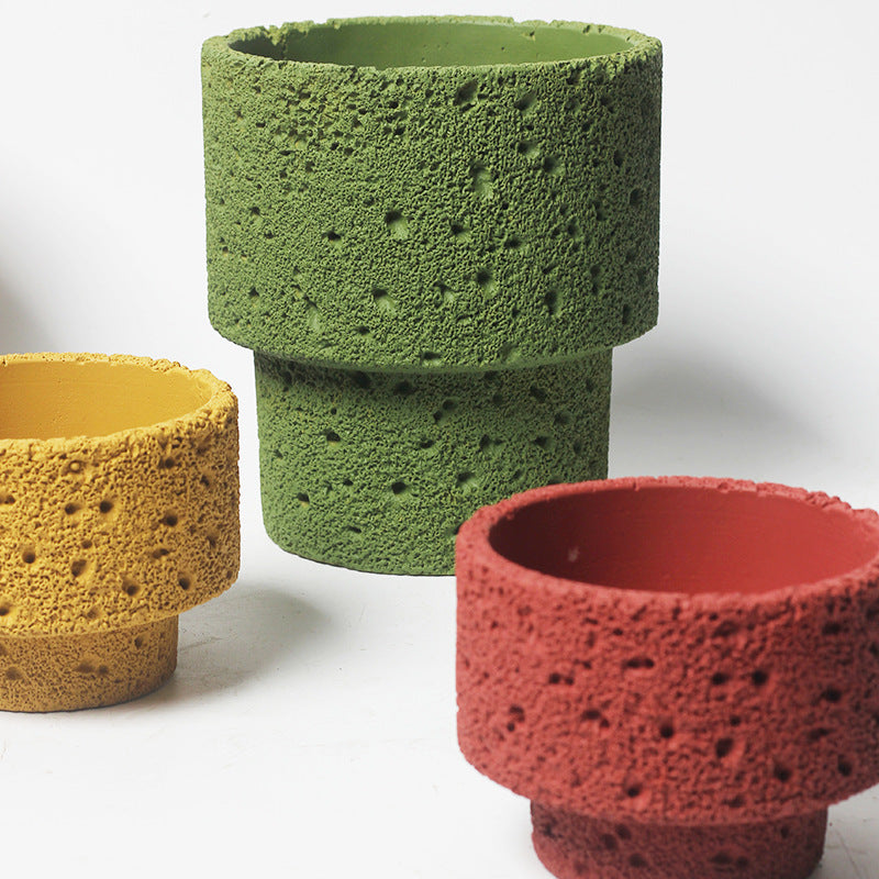 Northern European-style Cement Flower Pot Ceramic Matte