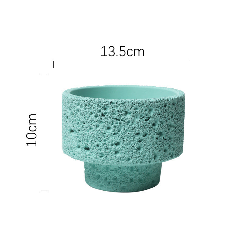 Northern European-style Cement Flower Pot Ceramic Matte