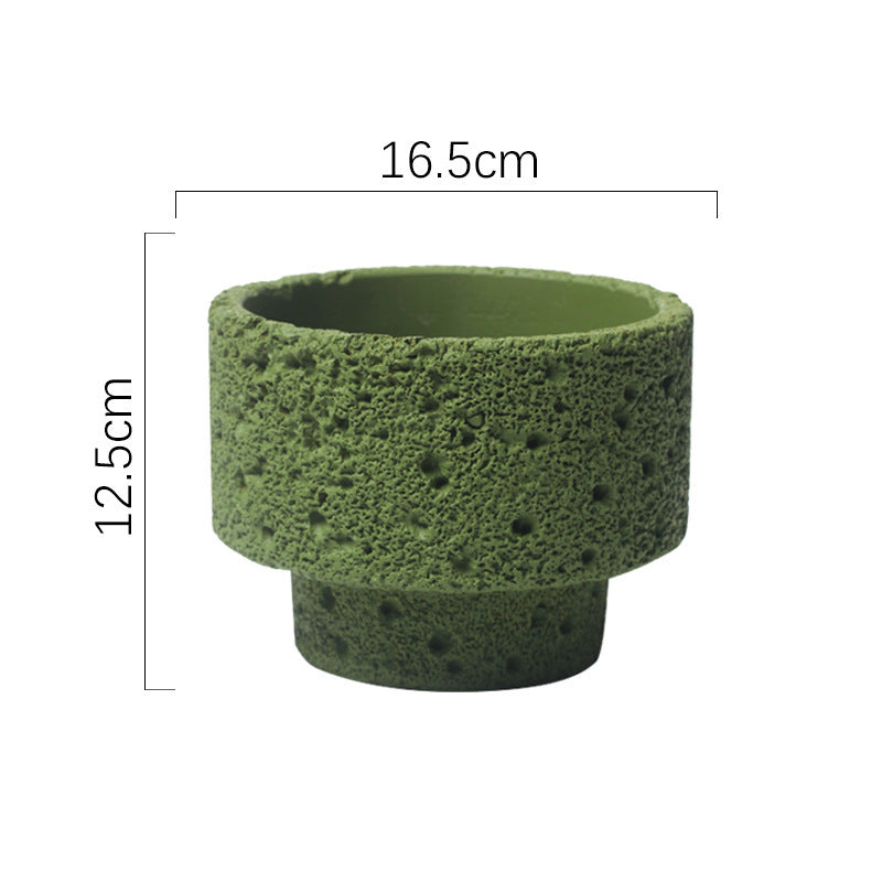 Northern European-style Cement Flower Pot Ceramic Matte
