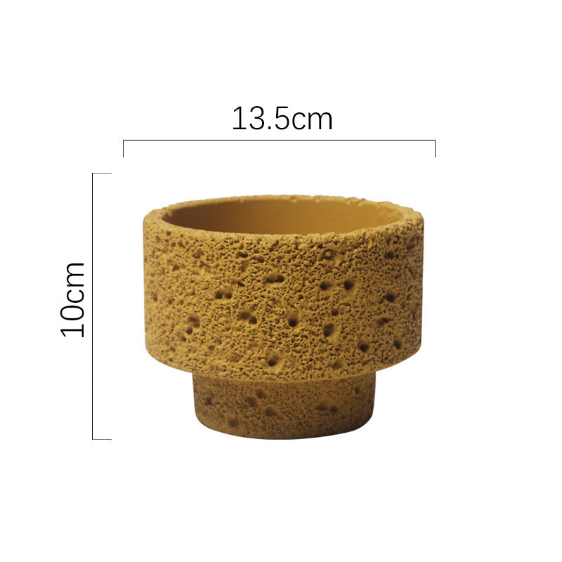Northern European-style Cement Flower Pot Ceramic Matte