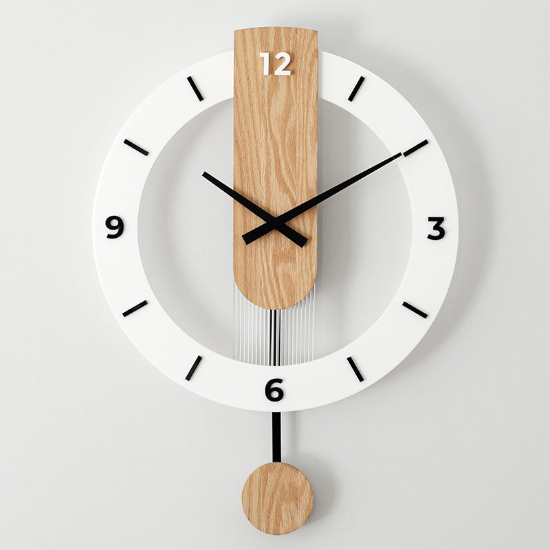 Nordic Modern Solid Wood Wall Watch