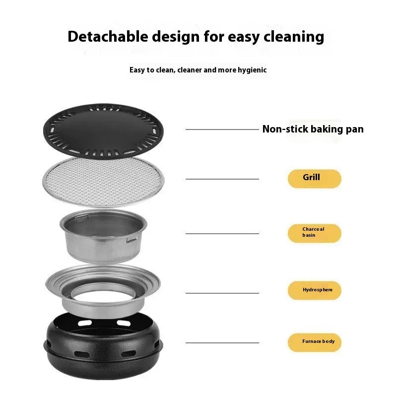 Outdoor Portable Charcoal Gril Smoke-free