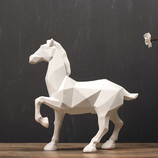 Nordic Minimalist Modern Origami  Horse