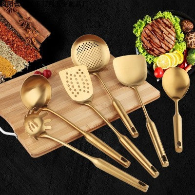 Golden Cooking Spatula Colander Full Set