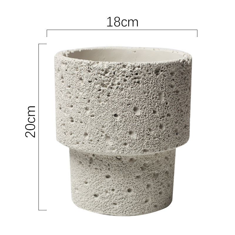 Northern European-style Cement Flower Pot Ceramic Matte