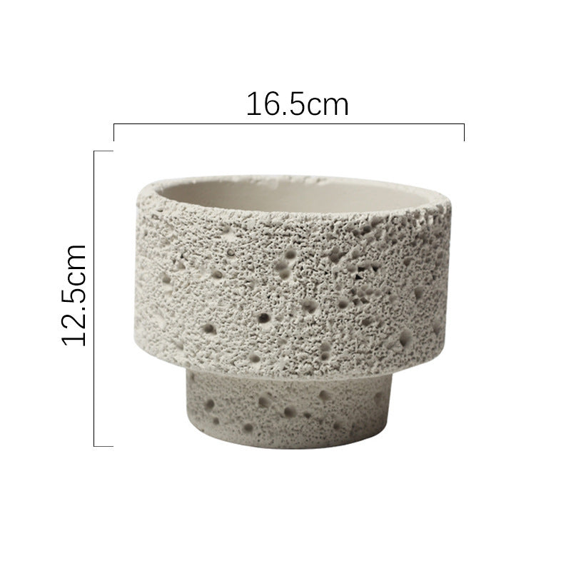 Northern European-style Cement Flower Pot Ceramic Matte