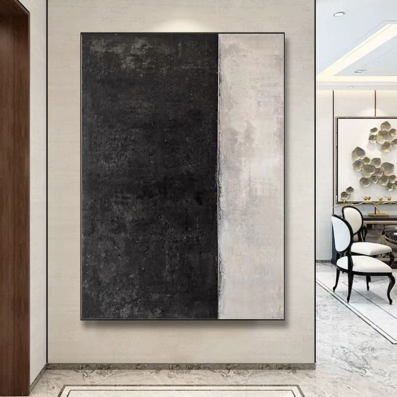 Black Abstract  Oil Painting