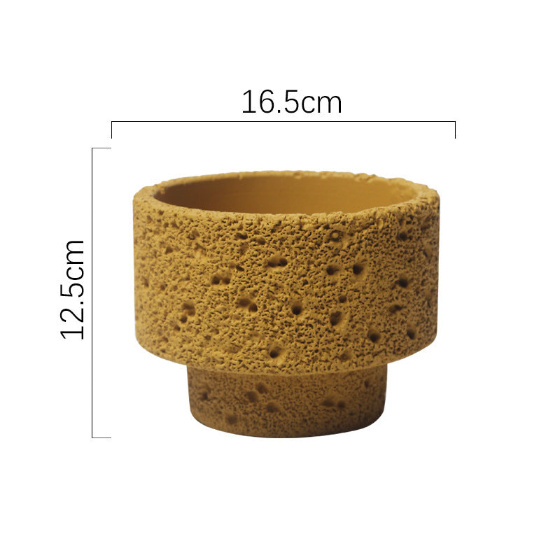 Northern European-style Cement Flower Pot Ceramic Matte