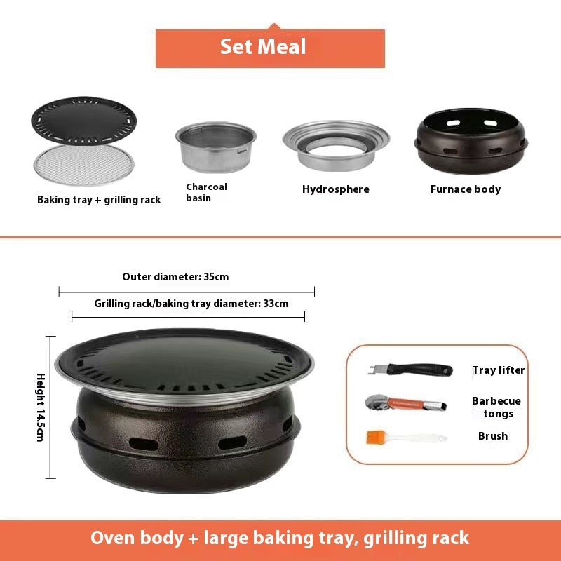 Outdoor Portable Charcoal Gril Smoke-free