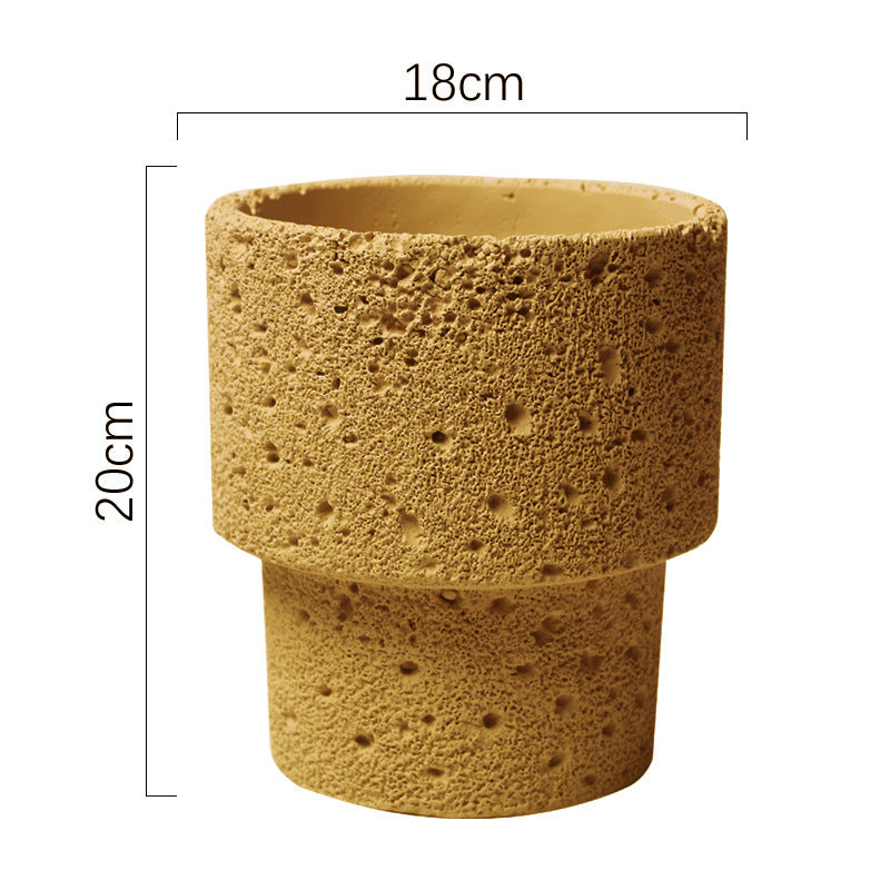 Northern European-style Cement Flower Pot Ceramic Matte