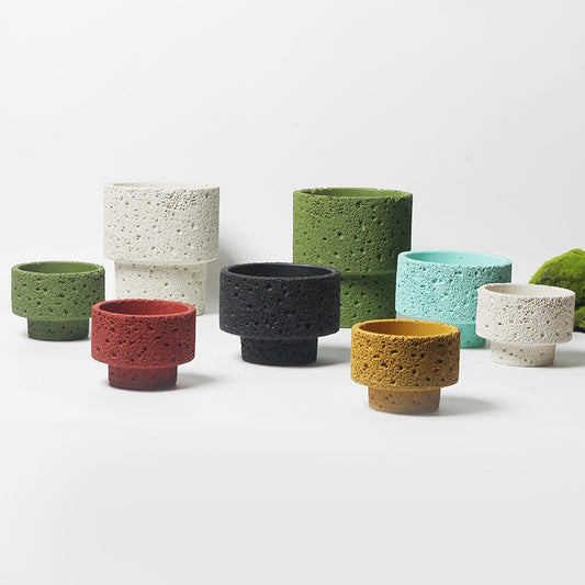 Northern European-style Cement Flower Pot Ceramic Matte