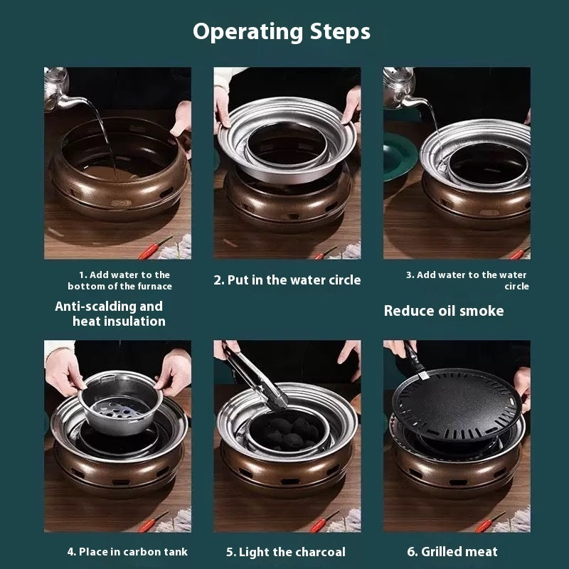 Outdoor Portable Charcoal Gril Smoke-free
