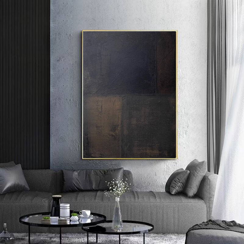 Black Abstract  Oil Painting